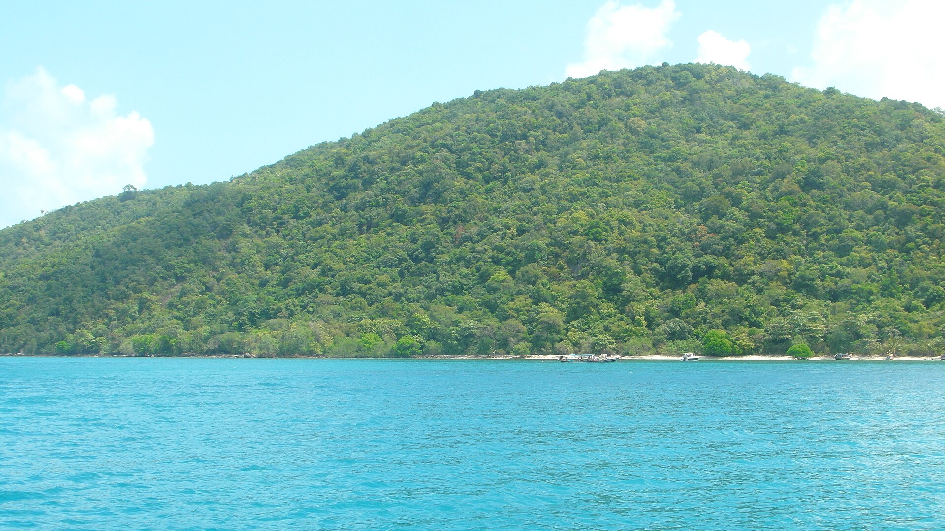Küste und flaches Wasser vor Koh Tan bei Koh Samui
